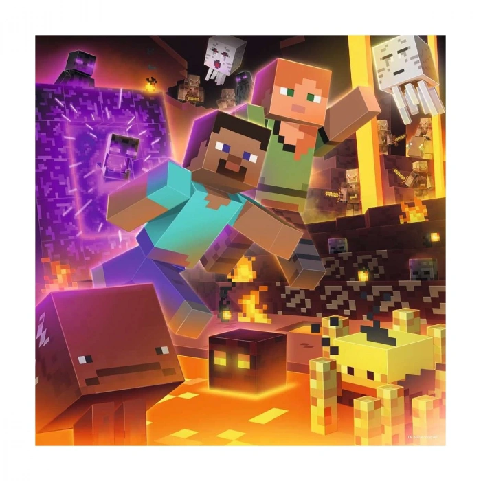 56217 Minecraft 3x49 parça Ravensburger Puzzle