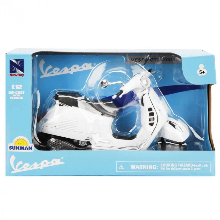57243 SUN- Vespa  GTS 300 Super Beyaz Motor 1:12