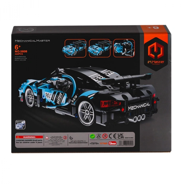 5808 IMM Mekanik Master Blokları Süper araba Mavi 422 Parça