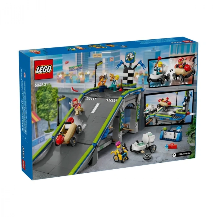 60460 Lego City Senin Kuralların: Yarış Arabası Rampa Parçası 436 parça +6 yaş