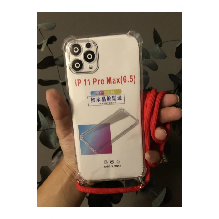 iPhone 11 Pro Max (6.5) Boyun Askılı Şeffaf Kılıf