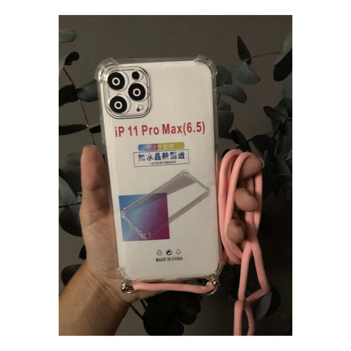 iPhone 11 Pro Max (6.5) Boyun Askılı Şeffaf Kılıf