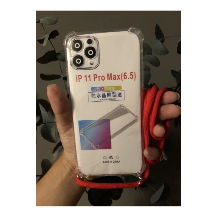 iPhone 11 Pro Max (6.5) Boyun Askılı Şeffaf Kılıf