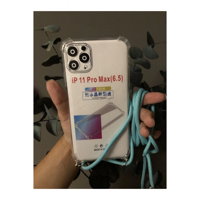 iPhone 11 Pro Max (6.5) Boyun Askılı Şeffaf Kılıf