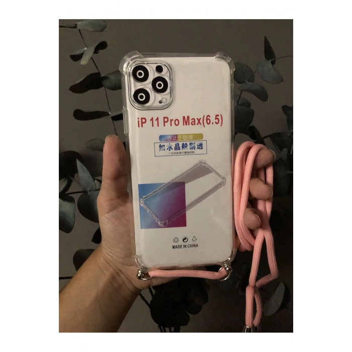 iPhone 11 Pro Max (6.5) Boyun Askılı Şeffaf Kılıf