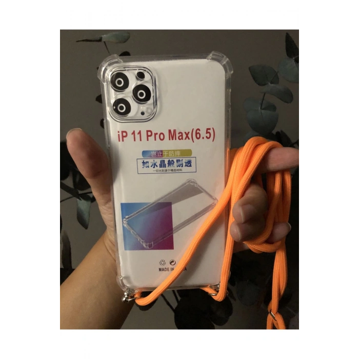iPhone 11 Pro Max (6.5) Boyun Askılı Şeffaf Kılıf