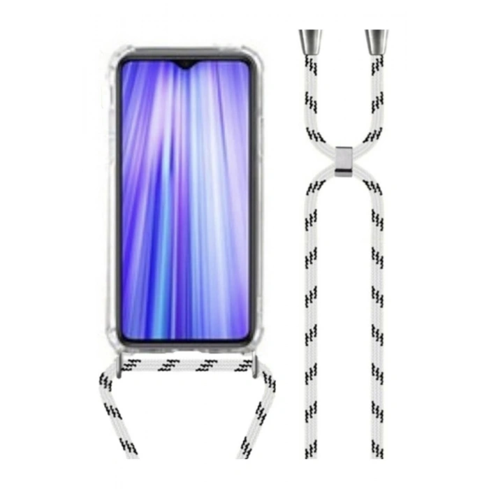 Samsung Galaxy A32 4G (6,4), Silikon Şeffaf Cep Telefonu Kılıfı, Boyun Askılı,Koruyucu Yaka Kılıf,