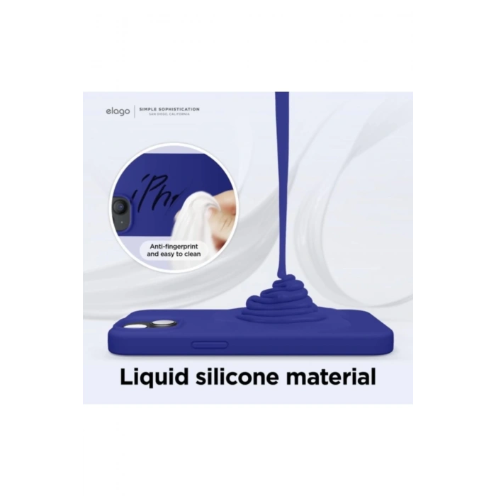 Sıvı Silikon Kılıf iPhone 14 Kılıfıyla Uyumlu (6.1), Premium Silikon,