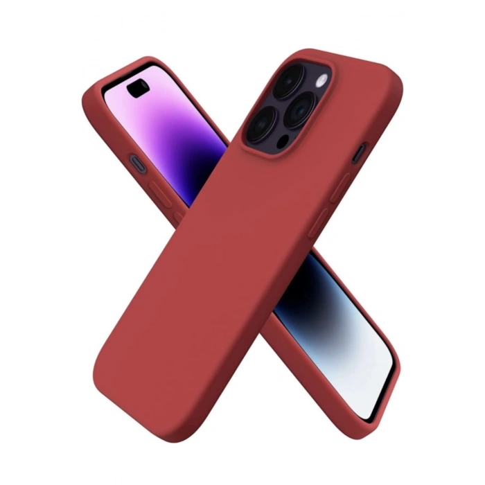 Apple iPhone 14 max Kılıf 6.7 ile Uyumlu, İnce Sıvı Silikon 3 Katmanlı Kılıf