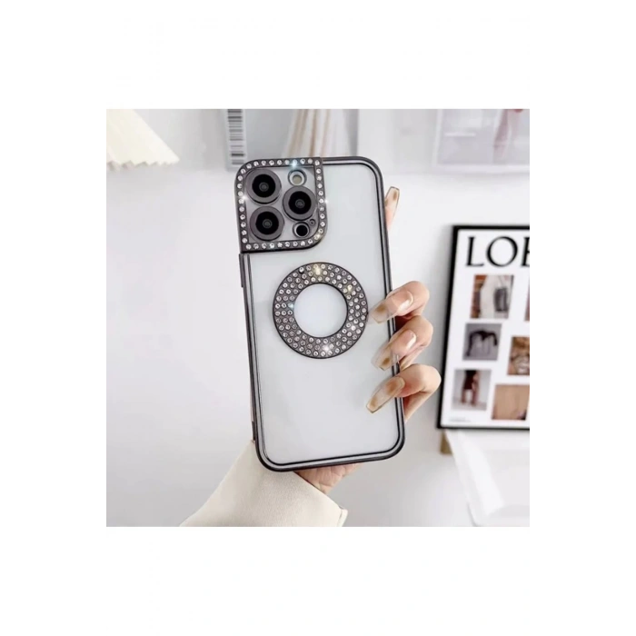 IPhone14 için lüks elmas silikon kapak