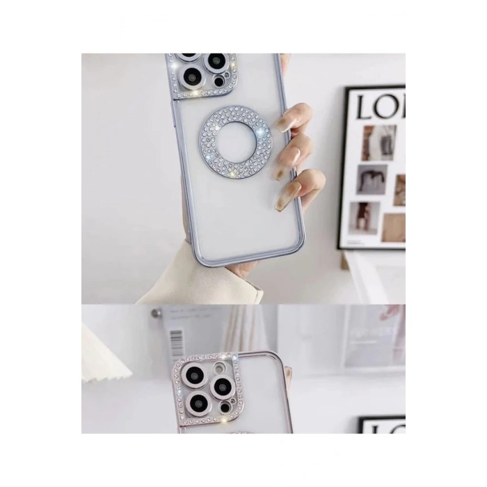 IPhone14 için lüks elmas silikon kapak