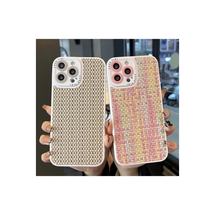 Iphone 13Pro max Kamera koruma dokuma doku telefon kılıfı