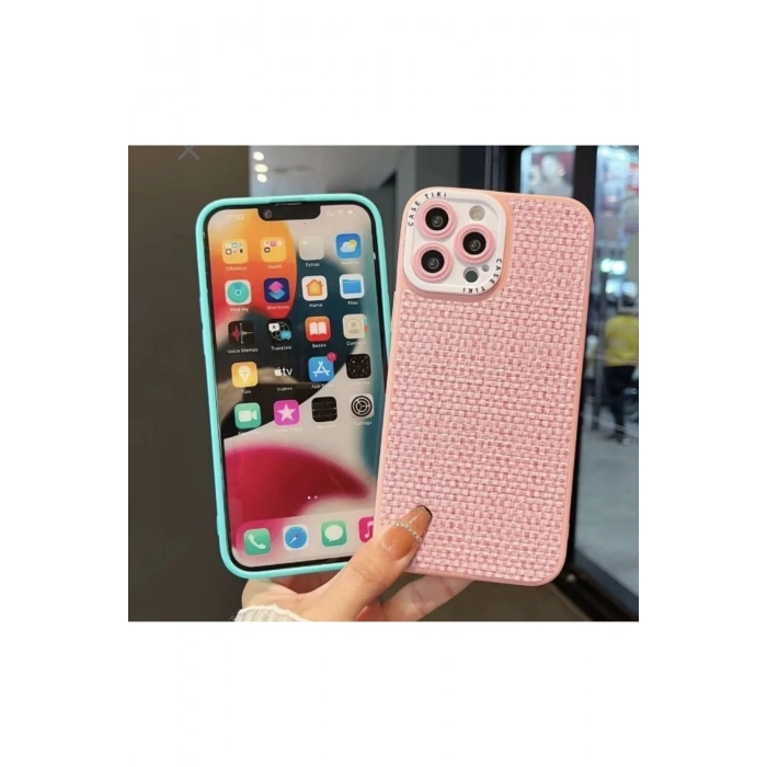 Iphone 13Pro max Kamera koruma dokuma doku telefon kılıfı