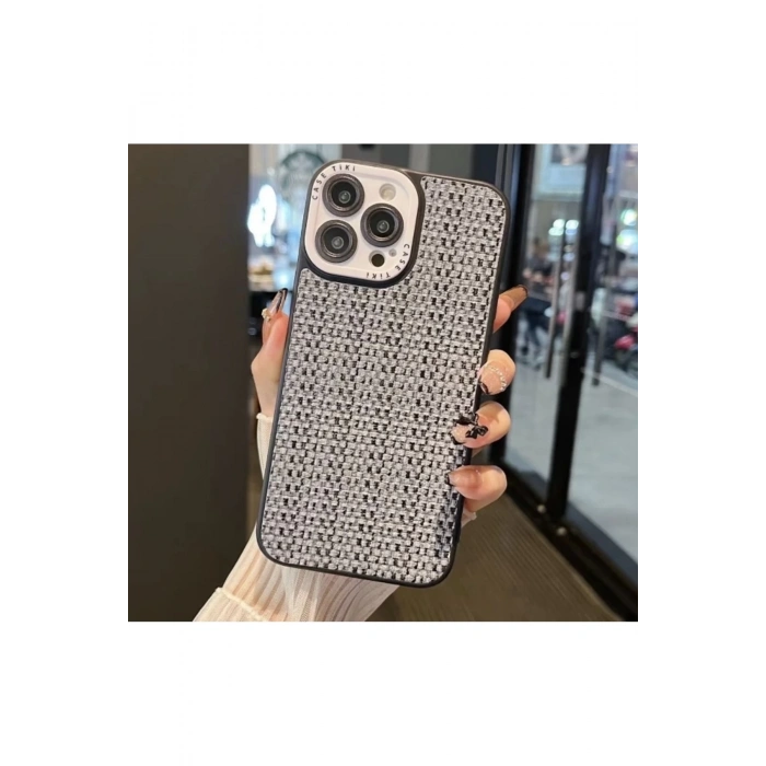 Iphone 14 Pro Kamera koruma dokuma doku telefon kılıfı