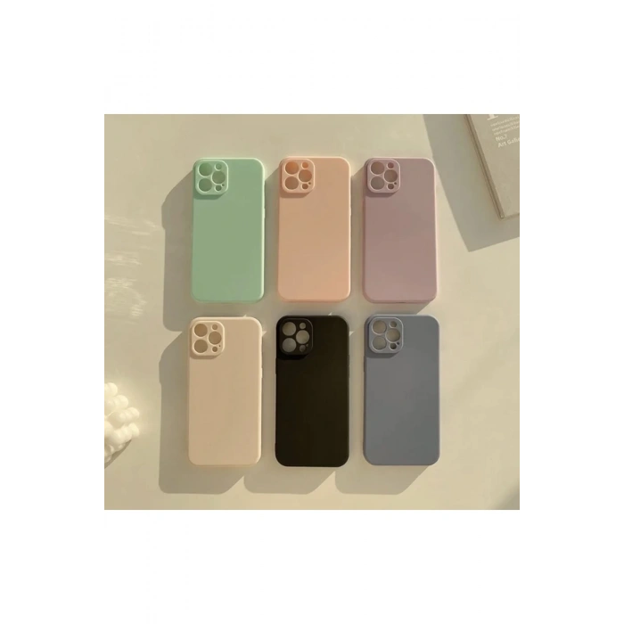 iPhone 13 Pro uyumlu Kamera Korumalı, Sıvı Silikon Kılıf (Kum Pembe)