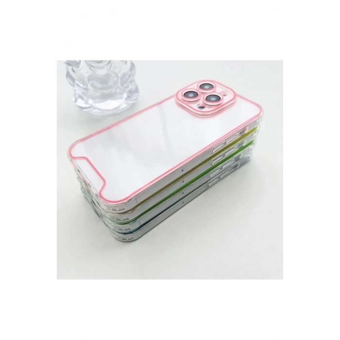 iPhone 11 Şeffaf ,Neon lüks kamera koruma tampon arka kapak