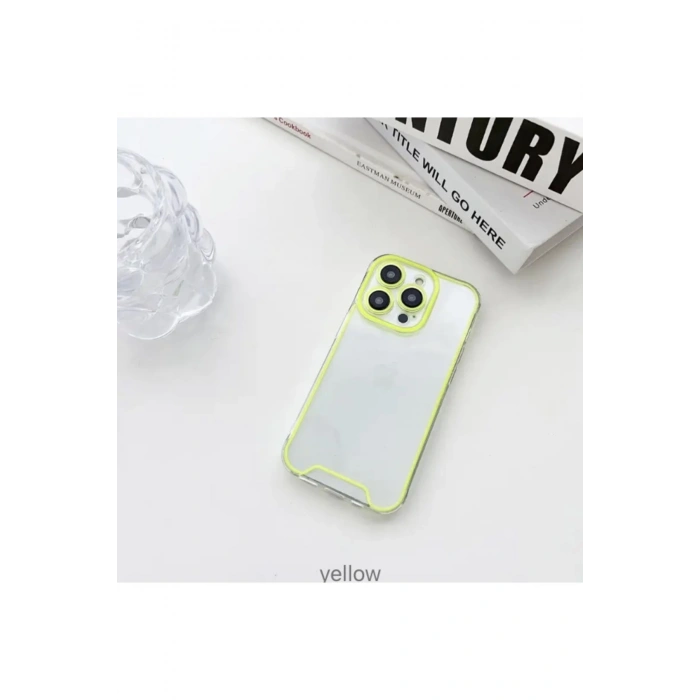 iPhone 13 Pro Max Şeffaf ,Neon lüks kamera koruma tampon arka kapak