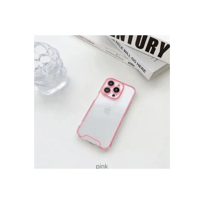 iPhone 13 Pro Max Şeffaf ,Neon lüks kamera koruma tampon arka kapak