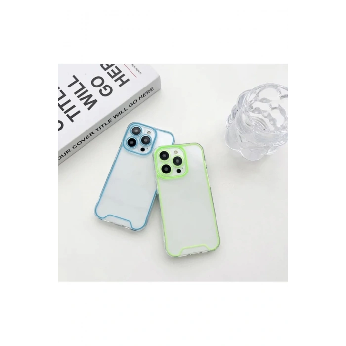 iPhone 13 Pro Max Şeffaf ,Neon lüks kamera koruma tampon arka kapak