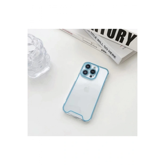 iPhone 14 Pro Şeffaf ,Neon lüks kamera koruma tampon arka kapak