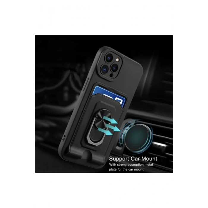 Lüks manyetik halka kart tutucu kılıf iPhone 12 Pro Max kayış yumuşak silikon telefon kapak