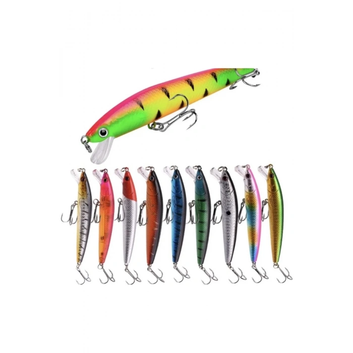 3D Yüksek kaliteli Minnow Yem,Yapay Gözler ile 8,5gr-9,5 gr balıkçılık Lures