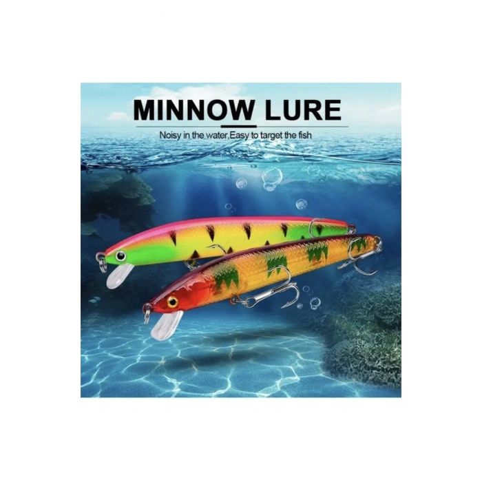 3D Yüksek kaliteli Minnow Yem,Yapay Gözler ile 8,5gr-9,5 gr balıkçılık Lures