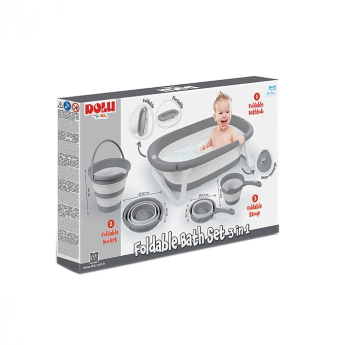 7368 Katlanabilir 3ü 1 Araba Banyo Seti -Dolu Oyuncak