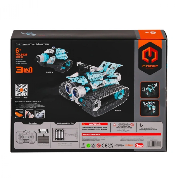 8028 IMM Mekanik Master Kumandalı Robot Araba Blokları 3IN1  398 Parça