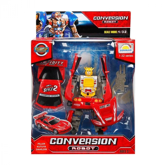 81234 Sunman, 1:32 Sesli ve Işıklı Dönüşebilen Robot