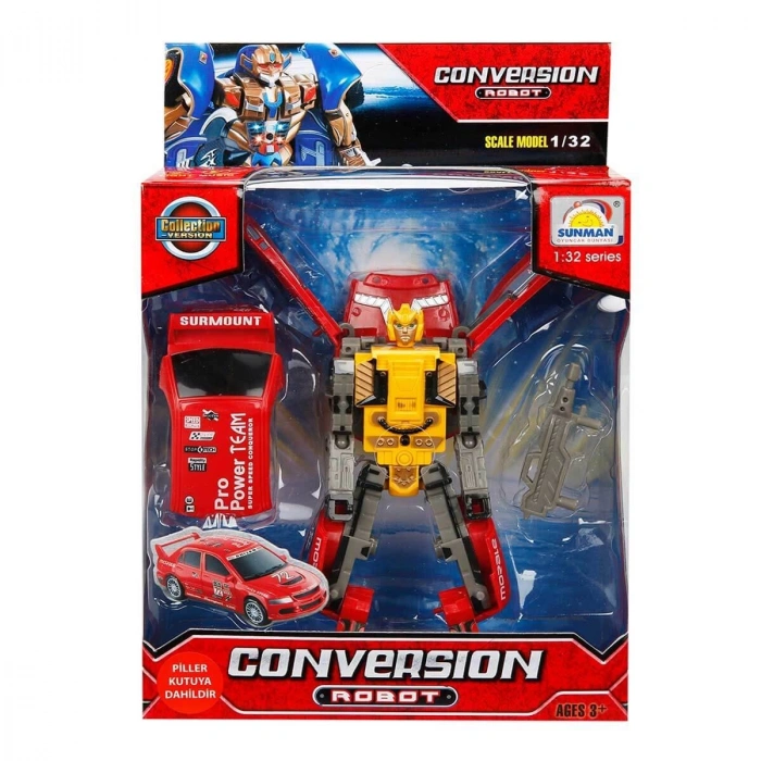 81234 Sunman, 1:32 Sesli ve Işıklı Dönüşebilen Robot