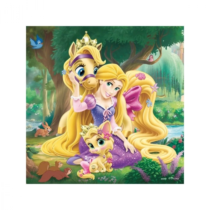 93465 Palace Pets Belle, Cinderella, Rapunzel 3x49 parça Ravensburger Puzzle