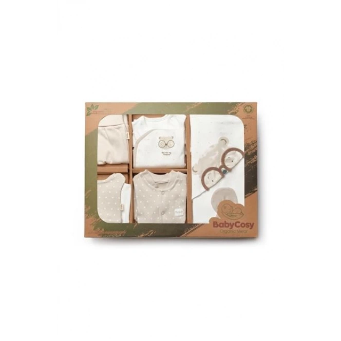 Bebek 10lu Hastane Çıkışı Set %100 Organic Pamuk Yenidoğan Serisi - CSY8125