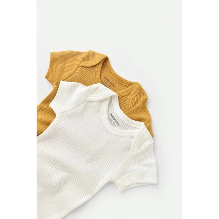 Bebek 2 Adet Kısa Kollu Body, %50 Modal Kumaş - %50 Organik Pamuk, Bebek ve Yenidoğan Serisi - CSYM11209