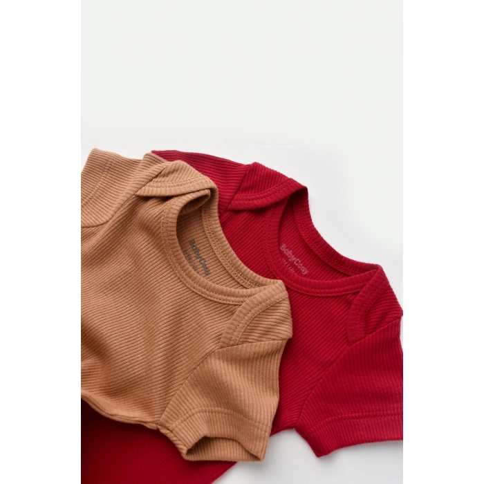 Bebek 2 Adet Kısa Kollu Body, %50 Modal Kumaş - %50 Organik Pamuk, Bebek ve Yenidoğan Serisi - CSYM11211