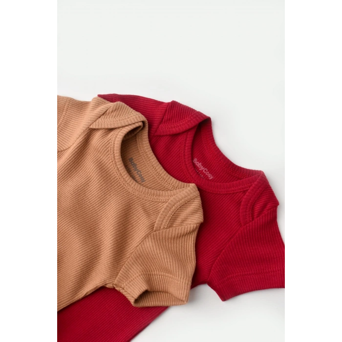 Bebek 2 Adet Kısa Kollu Body, %50 Modal Kumaş - %50 Organik Pamuk, Bebek ve Yenidoğan Serisi - CSYM11211