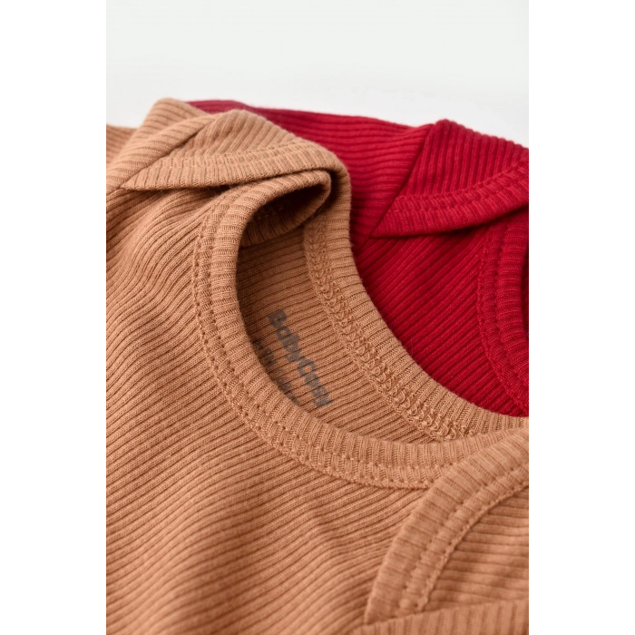 Bebek 2 Adet Kısa Kollu Body, %50 Modal Kumaş - %50 Organik Pamuk, Bebek ve Yenidoğan Serisi - CSYM11211