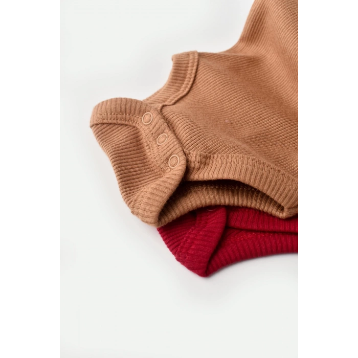 Bebek 2 Adet Kısa Kollu Body, %50 Modal Kumaş - %50 Organik Pamuk, Bebek ve Yenidoğan Serisi - CSYM11211