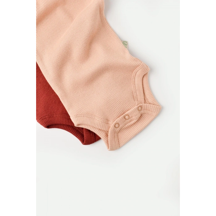 Bebek 2 Adet Kısa Kollu Body, %50 Modal Kumaş - %50 Organik Pamuk, Bebek ve Yenidoğan Serisi - CSYM11213