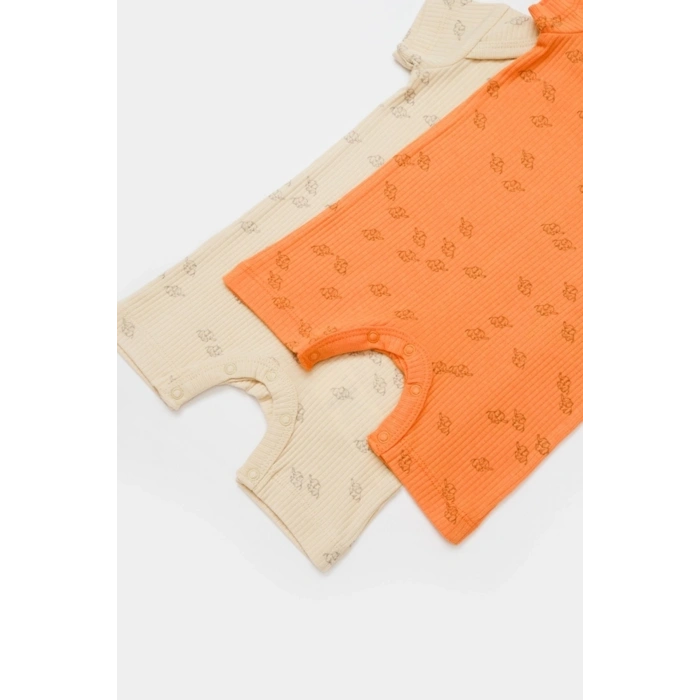 Bebek 2li Kısa Kollu Tulum, %50 Modal Kumaş - %50 Organik Pamuk, Bebek ve Yenidoğan Serisi - CSYM11427