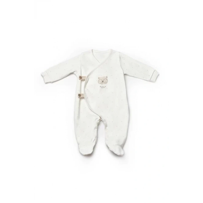 Bebek 2li Kruvaze Patikli Tulum %100 Organik Pamuk Bebek - Yenidoğan serisi - CSY8108