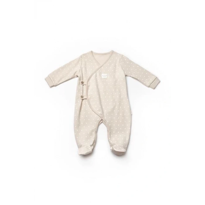 Bebek 2li Kruvaze Patikli Tulum %100 Organik Pamuk Bebek - Yenidoğan serisi - CSY8108