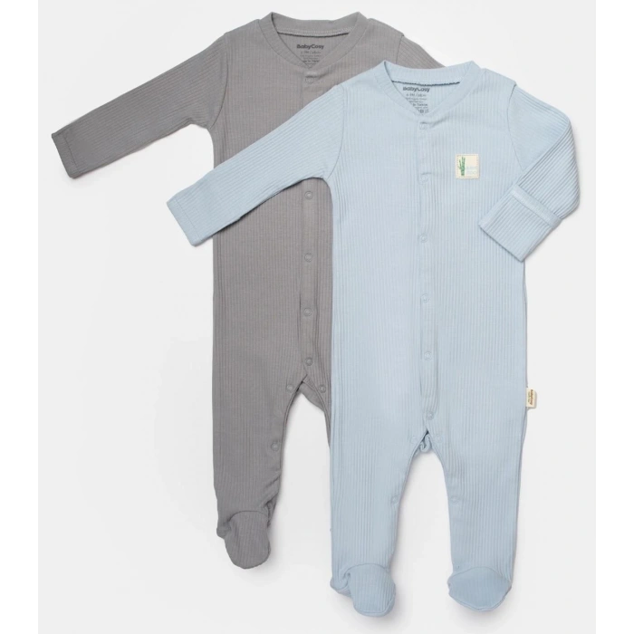 Bebek 2li Paçalı Tulum, %50 Bambu - %50 Organik Pamuk, Bebek ve Yenidoğan Serisi - CSYB9035