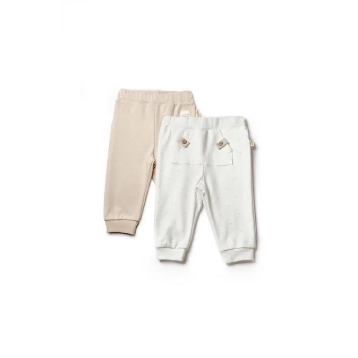 Bebek 2li Pantolon %100 Organik Pamuk, Bebek-Yenidoğan Serisi - Csy8105