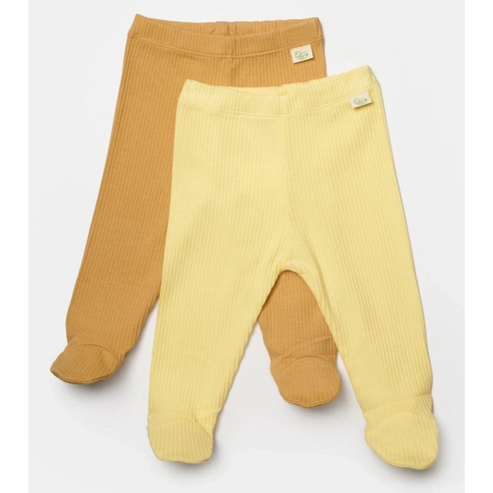 Bebek 2li Patikli Pantolon, %50 Bambu - %50 Organik Pamuk, Bebek ve Yenidoğan Serisi - CSYB9028