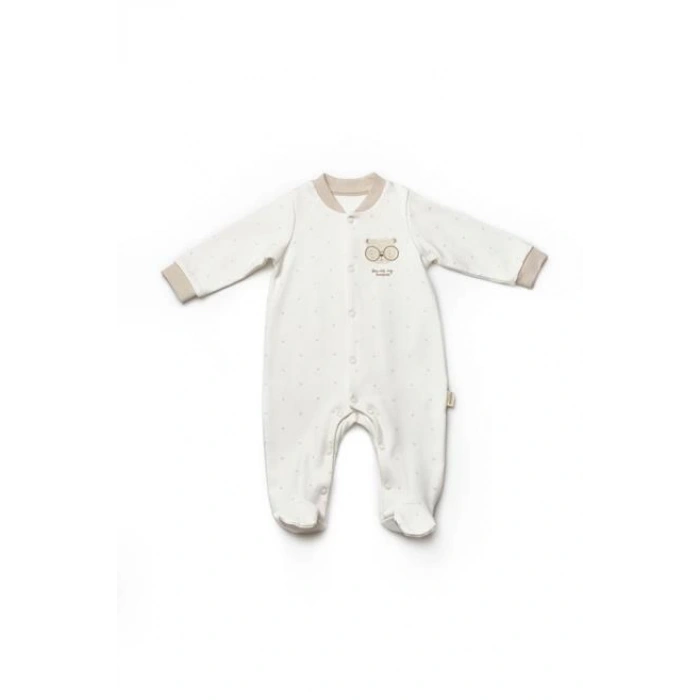 Bebek 2li Patikli Tulum %100 Organik Pamuk, Bebek - Yenidoğan Serisi -CSY8107