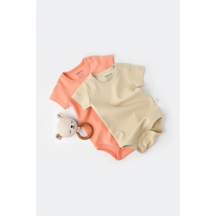 Bebek 2 Parça Kısa Kol Body, %100 Organik Pamuk, Bebek ve Yenidoğan Serisi - CSY3022