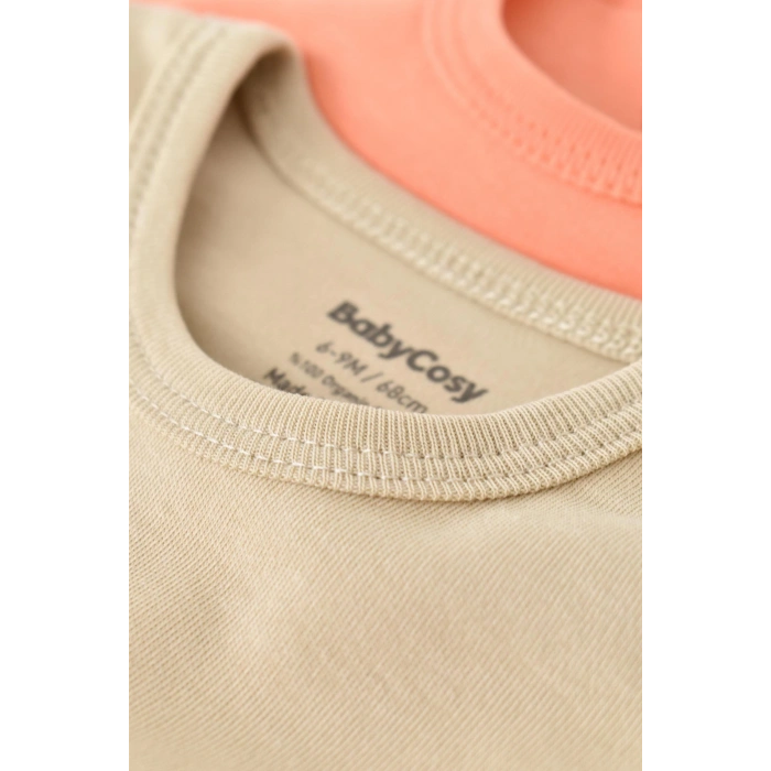 Bebek 2 Parça Kısa Kol Body, %100 Organik Pamuk, Bebek ve Yenidoğan Serisi - CSY3022