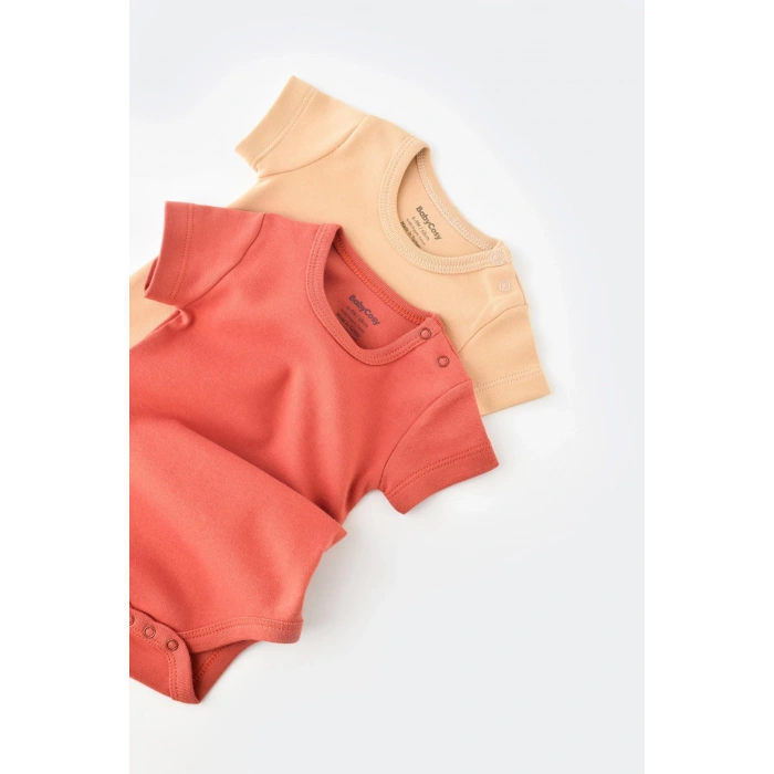 Bebek 2 Parça Kısa Kol Body, %100 Organik Pamuk, Bebek ve Yenidoğan Serisi - CSY3023