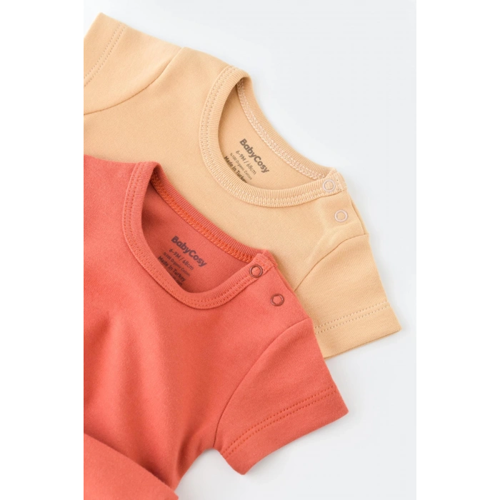 Bebek 2 Parça Kısa Kol Body, %100 Organik Pamuk, Bebek ve Yenidoğan Serisi - CSY3023
